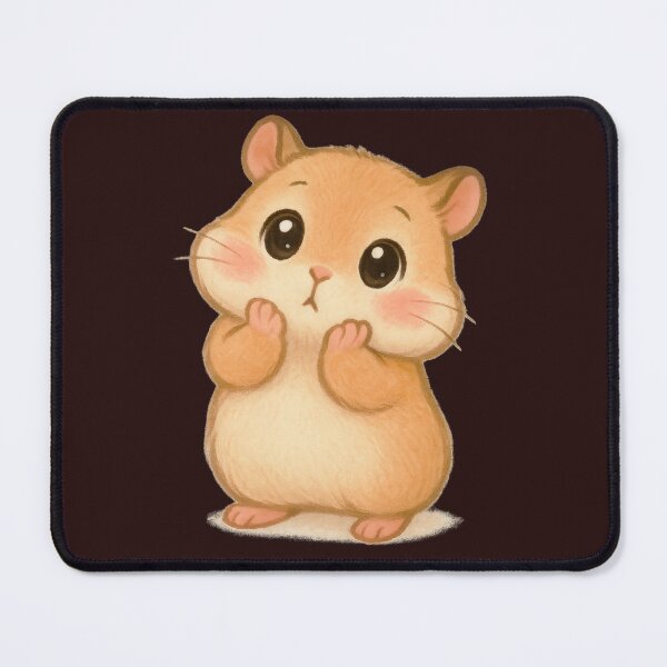 Item preview, Cute Hamster With Big Eyes Sitting Paws On Cheeks designed and sold by scicilysimonee.