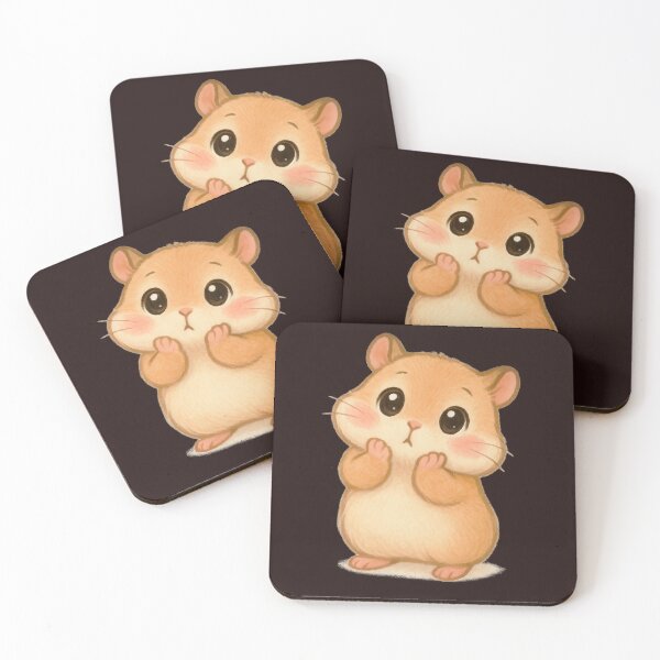 Item preview, Cute Hamster With Big Eyes Sitting Paws On Cheeks designed and sold by scicilysimonee.