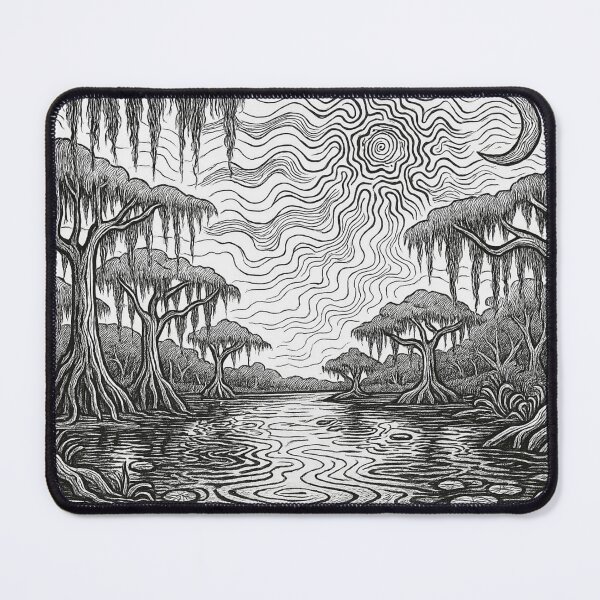 Item preview, Trippy Swamp Bayou with Cypress Trees and Spanish Moss designed and sold by Bayou Bill.