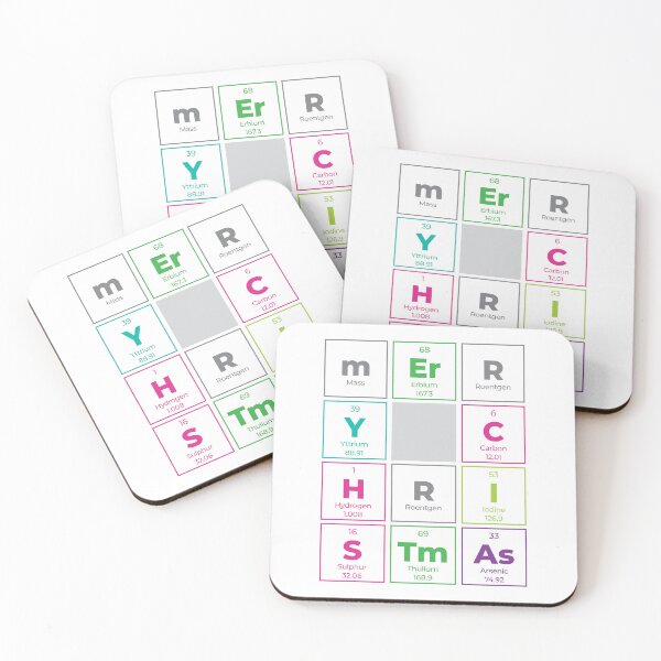 Item preview, Merry Christmas – Periodic Table Science Typography Outlined Design designed and sold by Rodney's Marketplace.