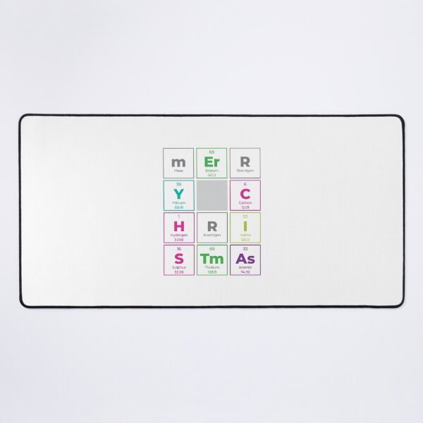 Item preview, Merry Christmas – Periodic Table Science Typography Outlined Design designed and sold by Rodney's Marketplace.