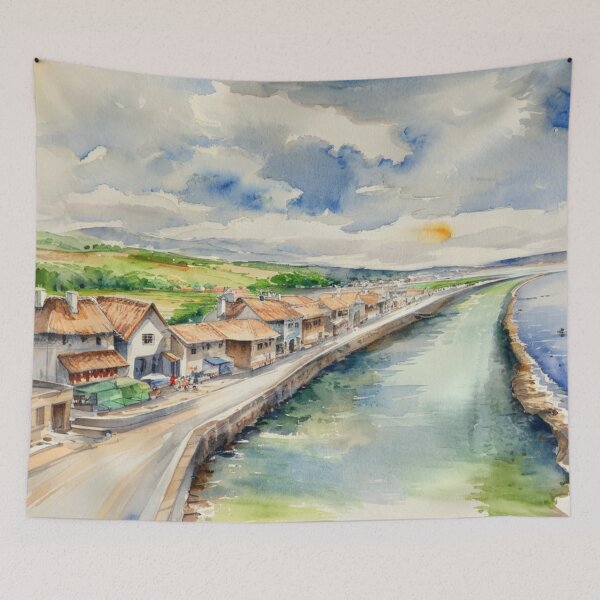 Item preview, Torcross and Slapton2,2 （watercolour + AI) designed and sold by artsmeow.