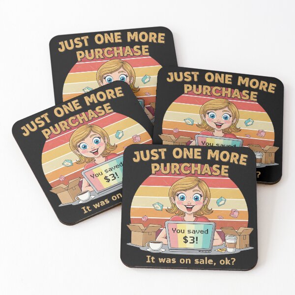Item preview, Just One More Purchase - Funny Online Shopper Retro Graphic designed and sold by kubix81.