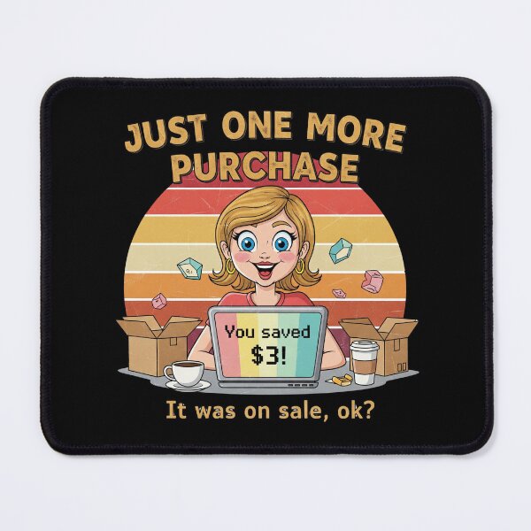 Item preview, Just One More Purchase - Funny Online Shopper Retro Graphic designed and sold by kubix81.