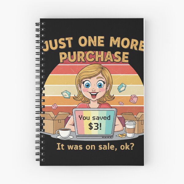 Item preview, Just One More Purchase - Funny Online Shopper Retro Graphic designed and sold by kubix81.