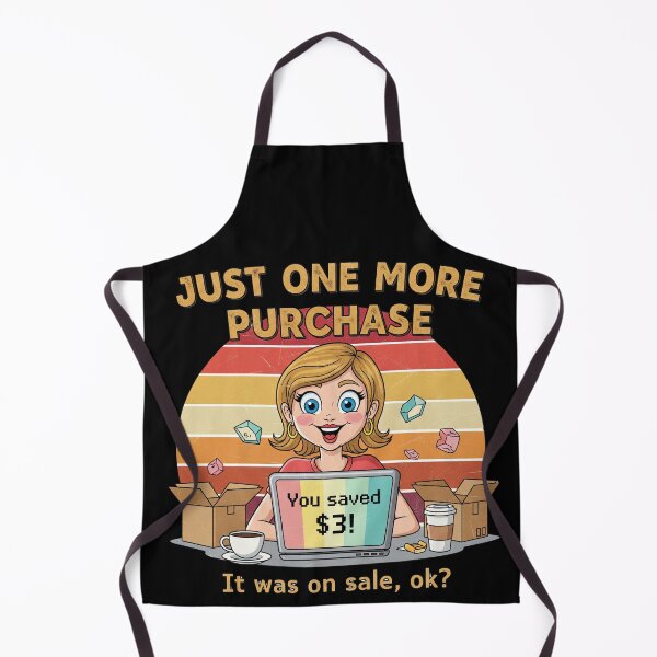 Item preview, Just One More Purchase - Funny Online Shopper Retro Graphic designed and sold by kubix81.