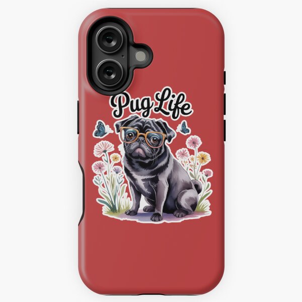 Vista previa del artículo con la obra «Vida Pug», diseñado y vendido por ZooStateofMind.