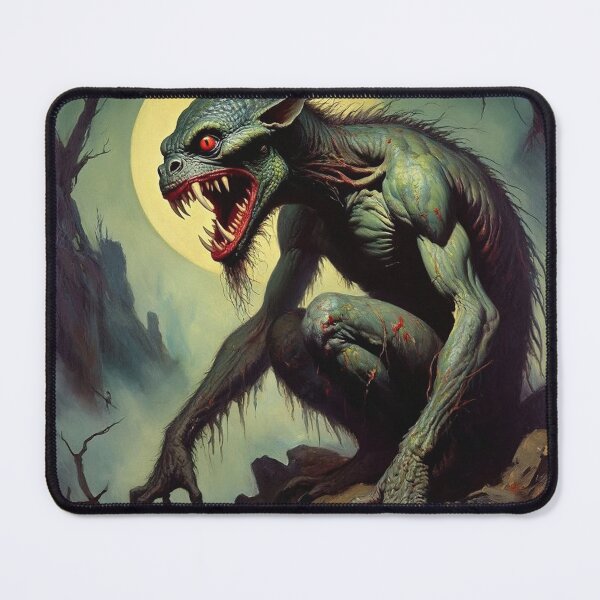 Item preview, The terrible Chupacabra a cryptid painting designed and sold by Vintage Designs +.