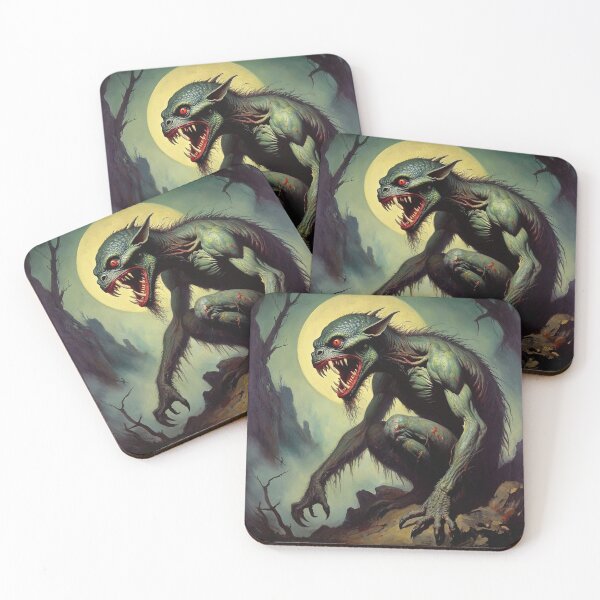 Item preview, The terrible Chupacabra a cryptid painting designed and sold by Vintage Designs +.