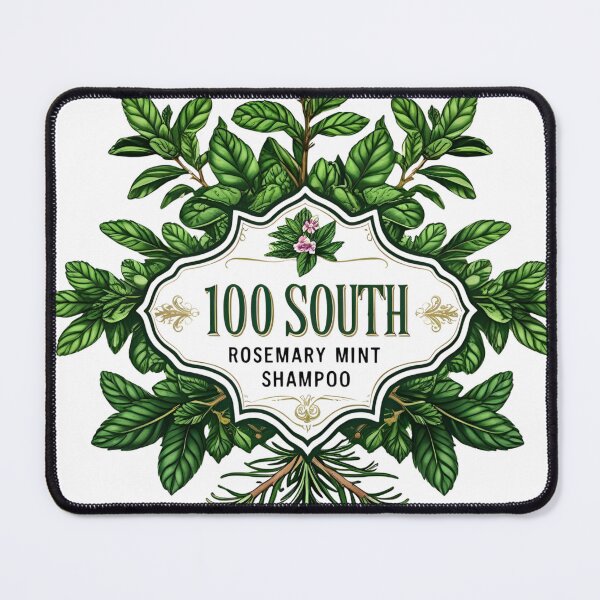 Item preview, 100 South Rosemary Mint Shampoo Label Design designed and sold by Rue Design Company.