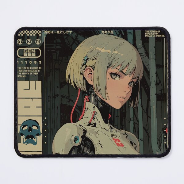 Item preview, Android girl with gray hair designed and sold by BOZGO.