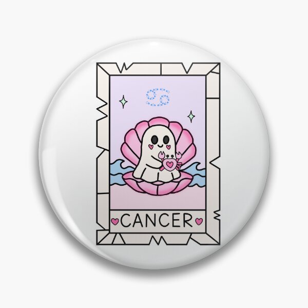 Item preview, Cancer Ghost — Zodiac Shell Sticker designed and sold by DREAMERBOYZ.