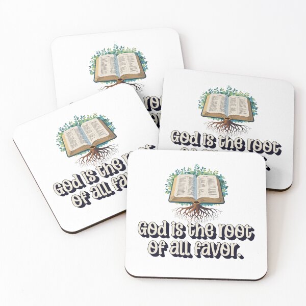 Item preview, God is the Root of All Favor | Christian Bible Verse Faith Quote designed and sold by The Sticker Cove.