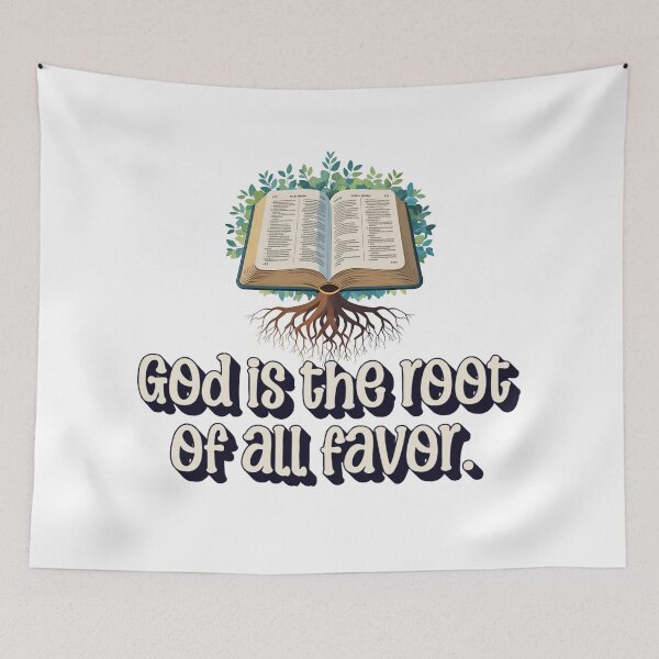 Item preview, God is the Root of All Favor | Christian Bible Verse Faith Quote designed and sold by The Sticker Cove.
