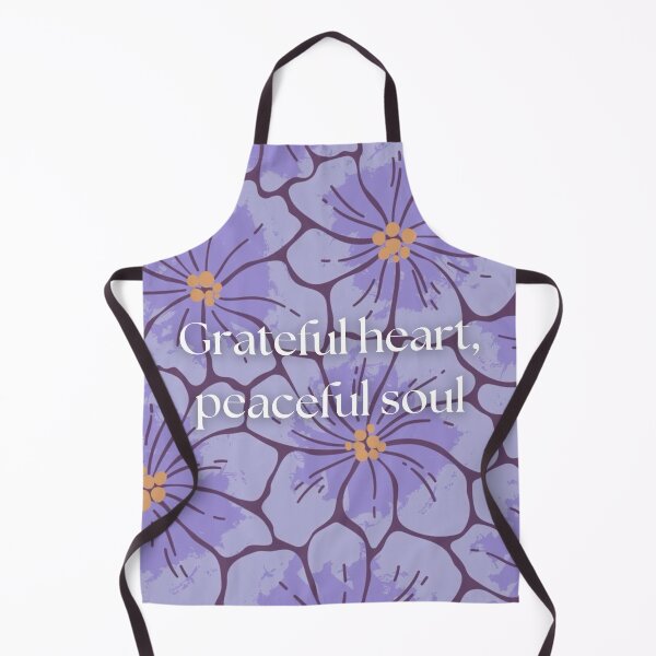 Item preview, Grateful Heart, Peaceful Soul – Purple Floral Islamic Art designed and sold by MiskAndMoon.