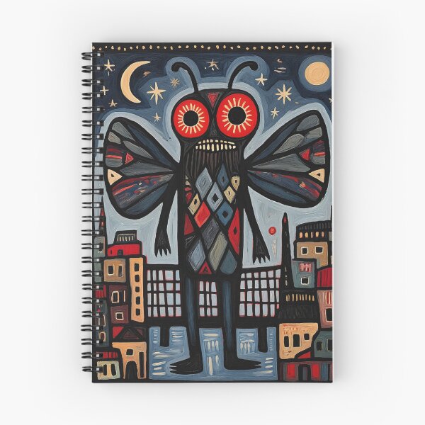 Item preview, The Mothman of Point Pleasant cryptid abstract modern art style painting designed and sold by Vintage Designs +.