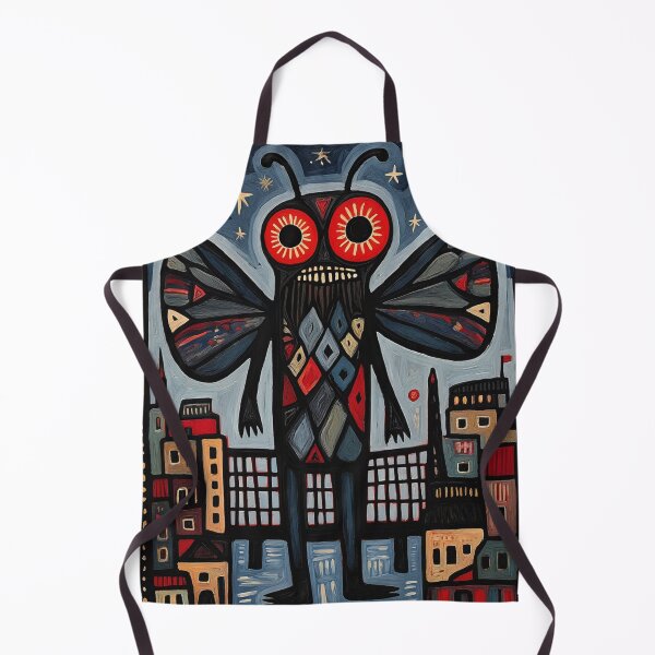 Item preview, The Mothman of Point Pleasant cryptid abstract modern art style painting designed and sold by Vintage Designs +.