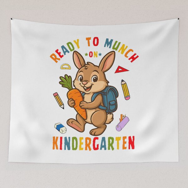Item preview, Funny Back to School Bunny for Kindergarten Kids – Ready to Munch on Kindergarten designed and sold by tigger shop.