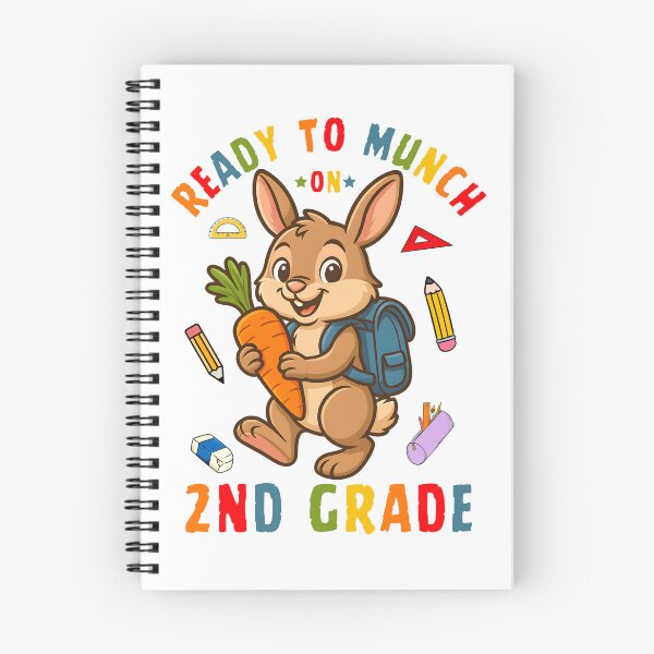 Item preview, Funny Back to School Bunny for 2nd Grade Kids – Ready to Munch on 2nd Grade designed and sold by tigger shop.