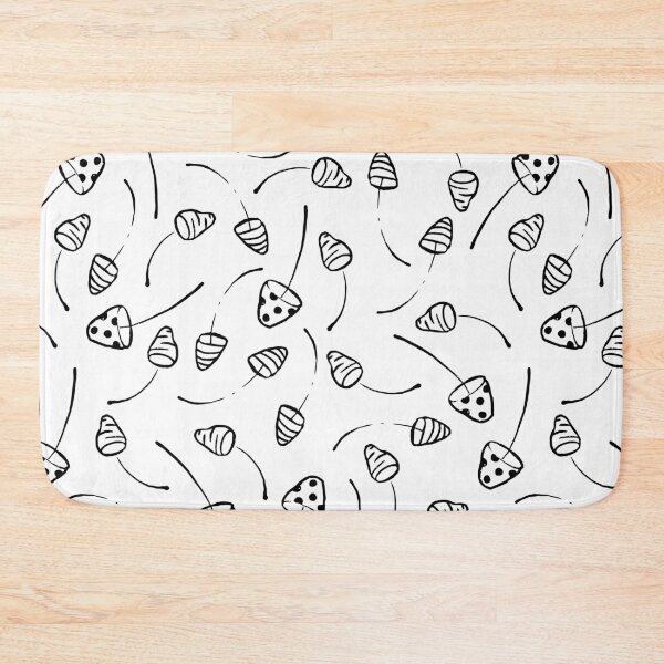 Item preview, Hand Drawn Mushrooms in Black and White Pattern designed and sold by Farissa Designs.