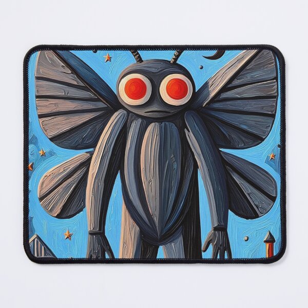 Item preview, The Mothman of Point Pleasant cryptid abstract modern art style painting designed and sold by Vintage Designs +.