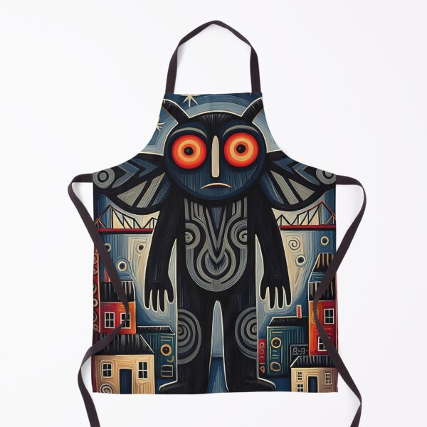 Item preview, The Mothman of Point Pleasant cryptid abstract modern art style painting designed and sold by Vintage Designs +.