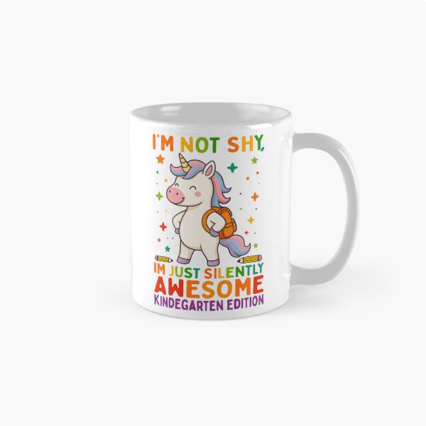 Item preview, Cute Unicorn Back to School Kindergarten Design – I'm Not Shy, I'm Just Silently Awesome designed and sold by tigger shop.