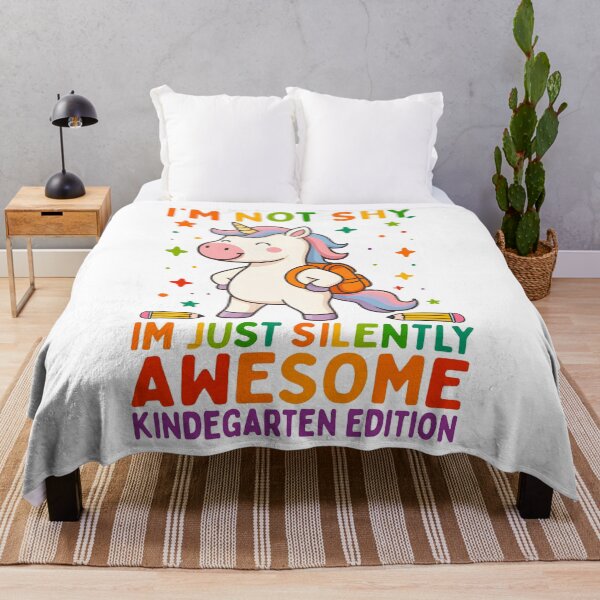 Item preview, Cute Unicorn Back to School Kindergarten Design – I'm Not Shy, I'm Just Silently Awesome designed and sold by tigger shop.