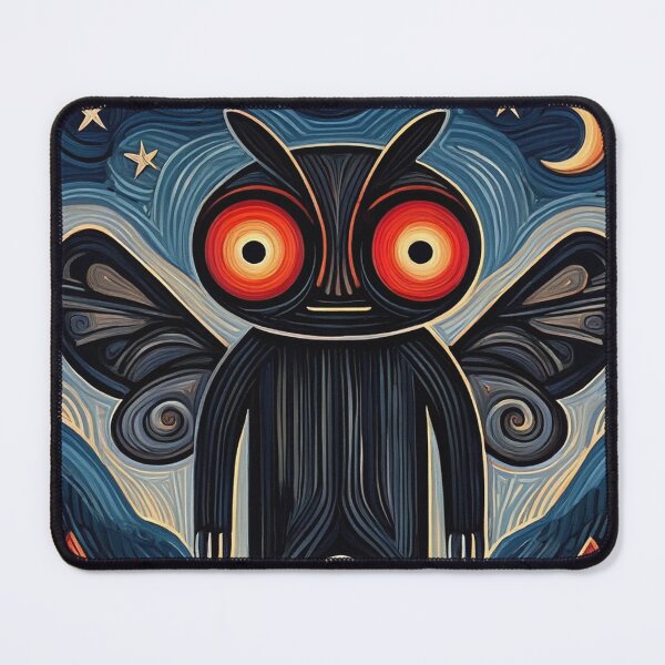 Item preview, The Mothman of Point Pleasant cryptid abstract modern art style painting designed and sold by Vintage Designs +.