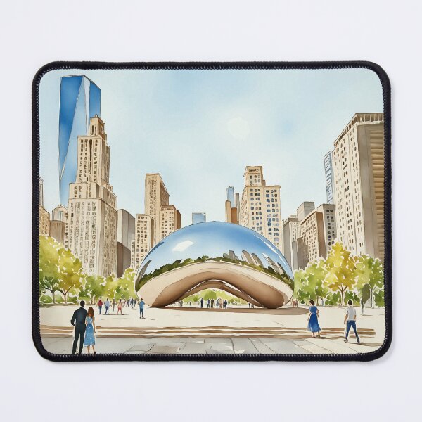 Item preview, Chicago Illinois the Bean Watercolor designed and sold by Magnolia Valley Art.