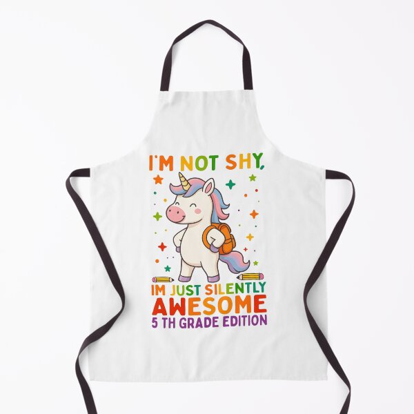 Item preview, Cute Unicorn Back to School 5th Grade Design – I'm Not Shy, I'm Just Silently Awesome designed and sold by tigger shop.