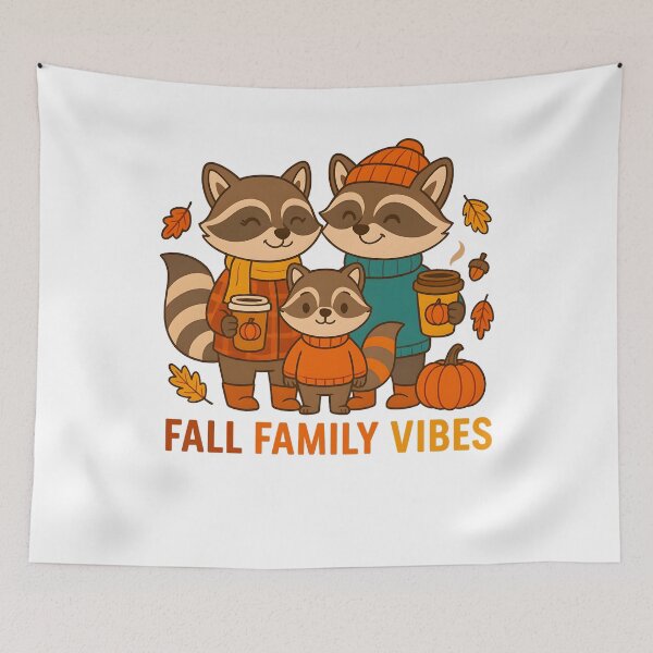 Item preview, Cute Raccoon Family Fall Design – Fall Family Vibes Autumn Aesthetic designed and sold by tigger shop.