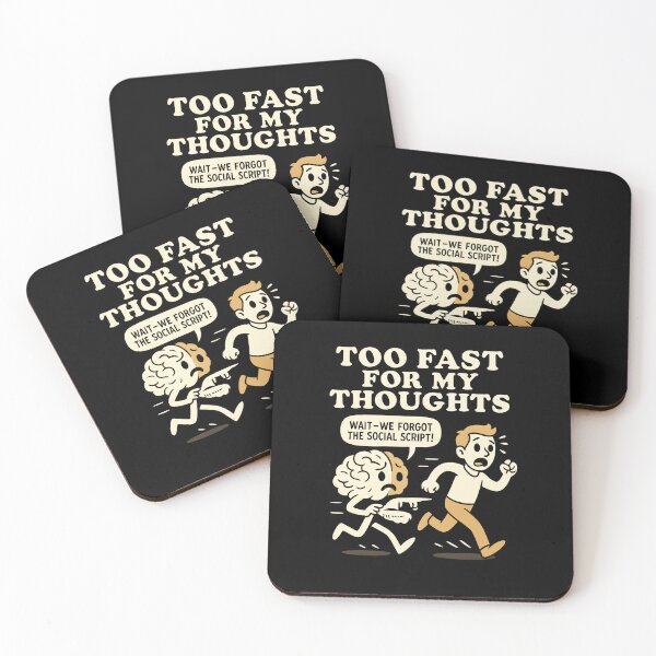 Item preview, “Too Fast for My Thoughts” – Neurodivergent Chaos in Motion designed and sold by HomeUGo.