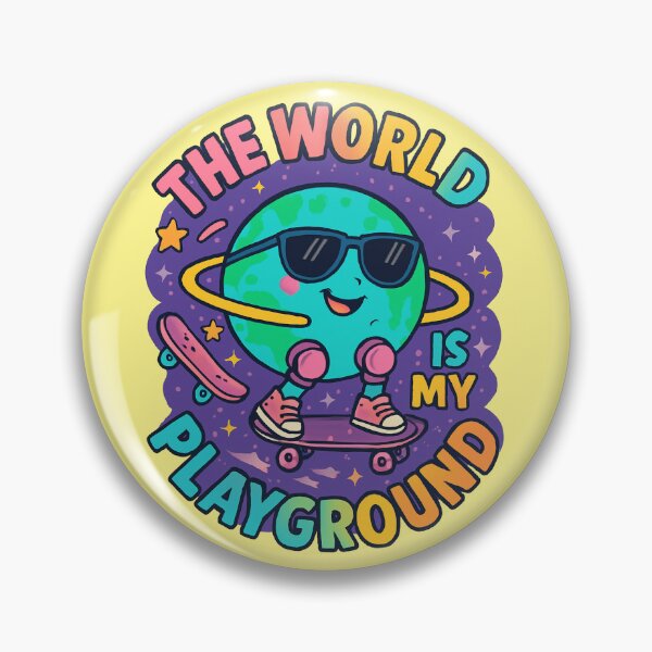 Item preview, The World Is My Playground – Cosmic Earth designed and sold by KindPushCo.