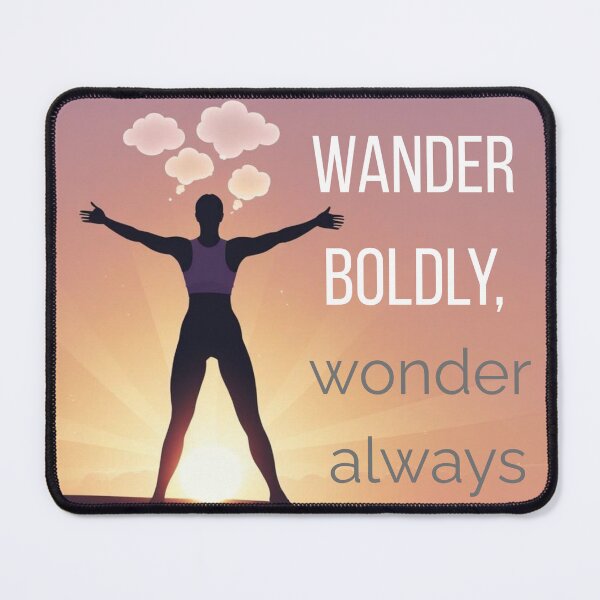 Item preview, Wander Boldly Wonder Always T-Shirt | Inspirational Travel Tee | Women’s Hiking and Adventure Shirt designed and sold by Chévere Nomad.