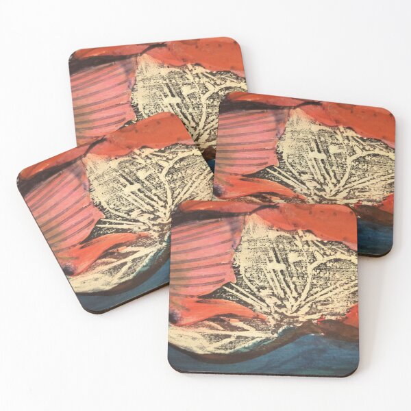Item preview, Trillium color block printed abstract painting designed and sold by jessrussell.