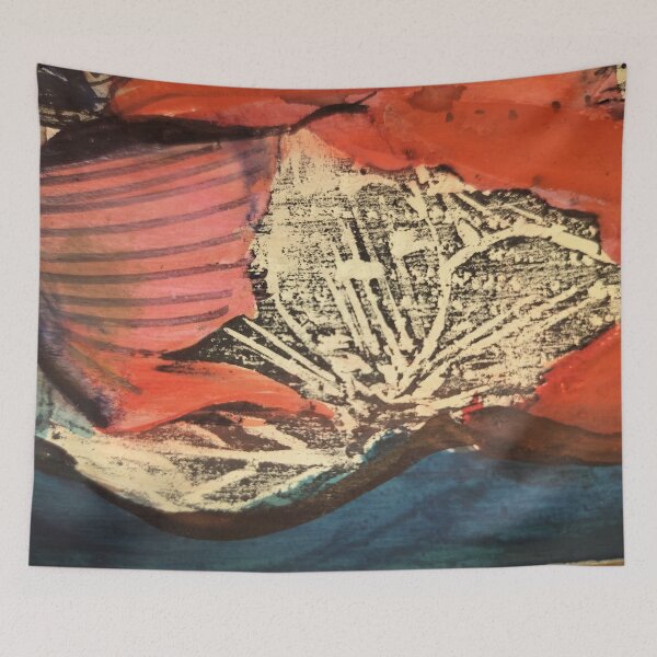 Item preview, Trillium color block printed abstract painting designed and sold by jessrussell.
