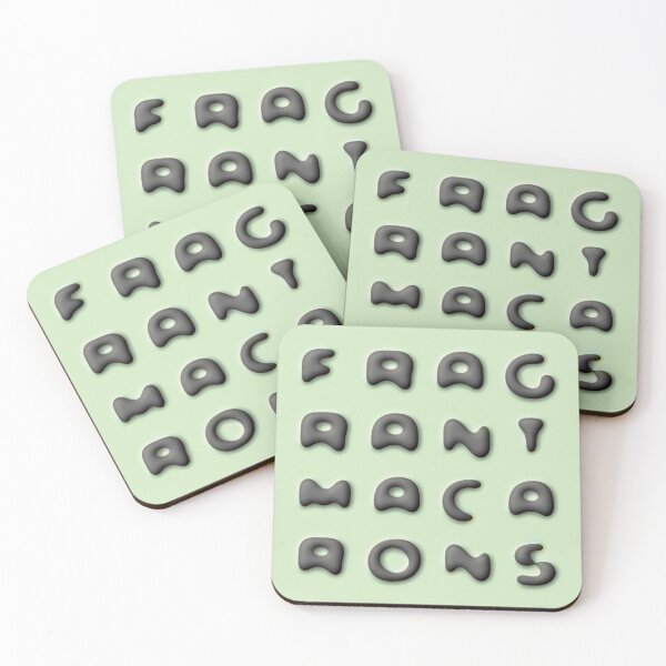 Item preview, Typography of Mint Flavored Fragrant Macarons designed and sold by cremedecolor.