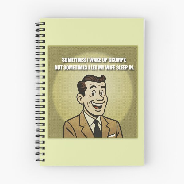 Item preview, “Woke Up Grumpy…But Sometimes I Let Her Sleep” – Vintage Relationship Humor designed and sold by HomeUGo.