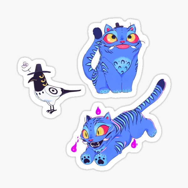 Derpy the tiger and magpie friend K-pop demon hunters sticker sheet 2 Sticker