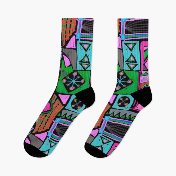 Item preview, Skecth handmade crazy geometric	 designed and sold by Alessandro Remo Mazzoni Remotextiles.