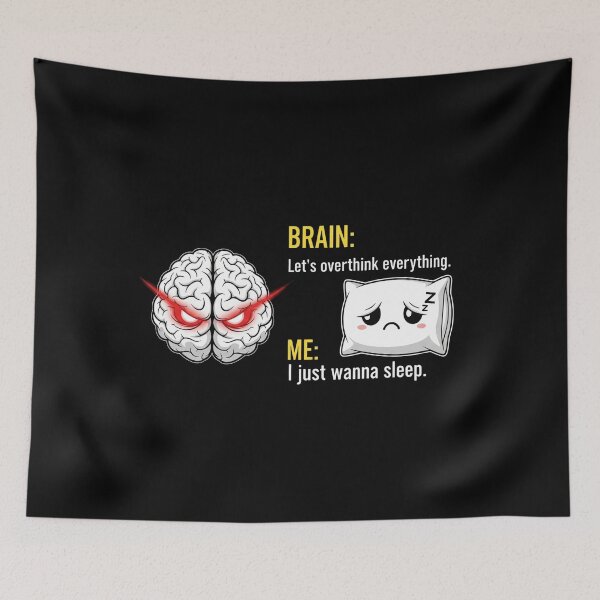 Item preview, Brain vs. Sleep: Overthinker's Midnight Battle designed and sold by kubix81.