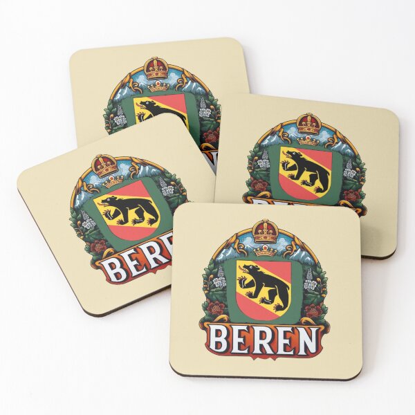 Item preview, Beren Bear Crest – Swiss Heraldic Emblem designed and sold by Myra365Art.