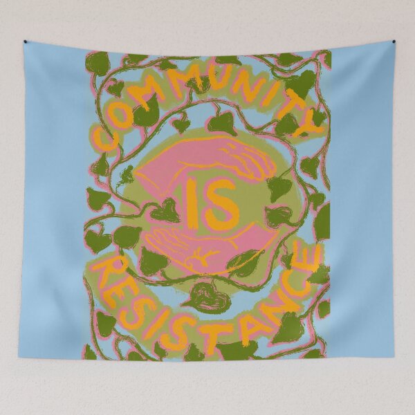 Item preview, Community is Resistance Sky Blue Digital Screenprint designed and sold by fancysarah.
