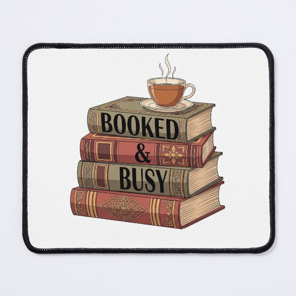 Item preview, Booked & Busy – Cozy Book Lover Aesthetic designed and sold by shashtopia.