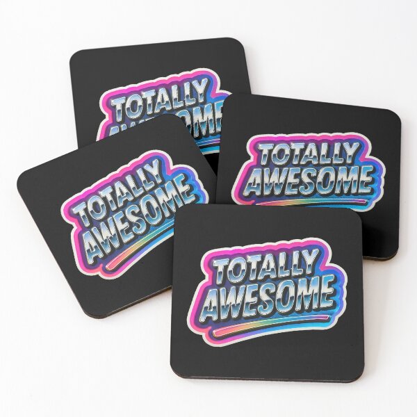 Item preview, Totally Awesome Retro Neon Sticker – 80s Vibes, Bold Typography & Vibrant Colors designed and sold by Psycho-Crazy.