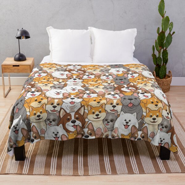 Item preview, Cartoon Dog Party – Adorable Repeating Pattern Design designed and sold by thebigleebowski.