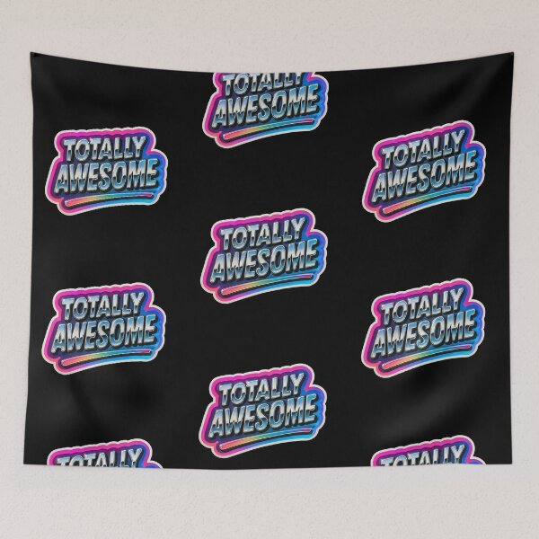 Item preview, Totally Awesome Retro Neon Sticker – 80s Vibes, Bold Typography & Vibrant Colors designed and sold by Psycho-Crazy.