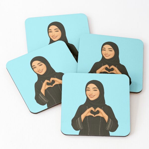 Item preview, ياحبيلك | I love you sweetie | Smiling Hijabi Girl Art designed and sold by Together-in-calm.