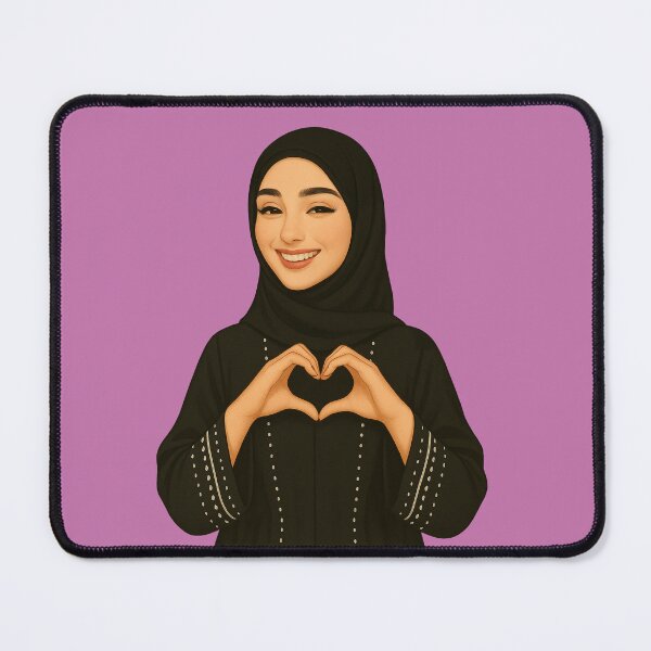 Item preview, ياحبيلك | I love you sweetie | Smiling Hijabi Girl Art designed and sold by Together-in-calm.
